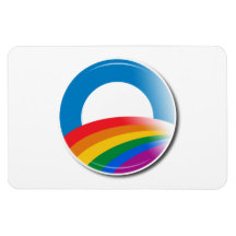 Obama Pride Button Rectangle Magnet