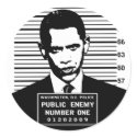 Obama - Public Enemy Number One stickers