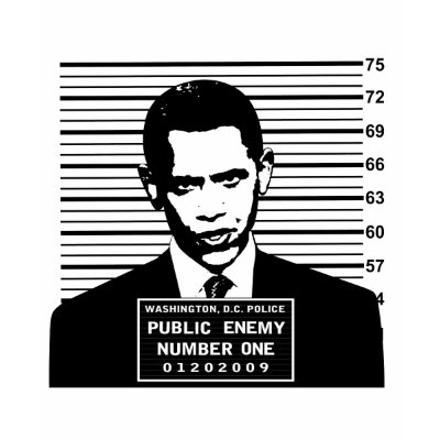 Obama - Public Enemy Number One Tshirt by libertyoutfitters