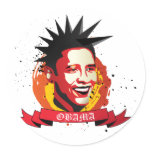 Obama Punker Stickers