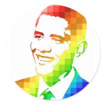 Obama Rainbow stickers by mmurnin Obama Rainbow stickers