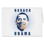 Obama rays blue greeting card