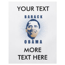 Obama rays blue flyer design