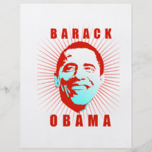 Obama rays red personalized flyer