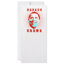 Obama rays red customized rack card