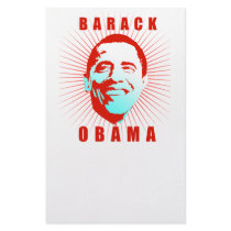Obama rays red stationery paper