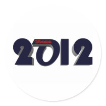 Obama Re Elect 2 Round Stickers
