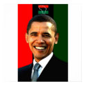 Obama Red Black and Green II posters