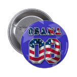OBAMA RED WHITE AND BLUE BUTTON