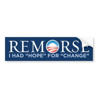 Obama - Remorse Bumper Sticker by monkeyclown