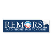 Obama - Remorse Bumper Sticker bumper stickers