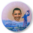 Obama Retro 6" Button by samappleby Obama Retro 6" Button
