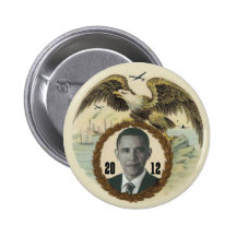 Obama Retro Eagle Drone Pins