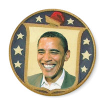 Obama Retro Shield Magnet by elfyboy Obama Retro Shield Magnet
