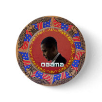 Obama Retro Style Button