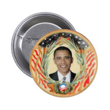 Obama Retro Style Button