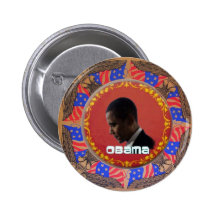 Obama Retro Style Button