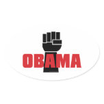Obama Right On! Black Fist Stickers stickers