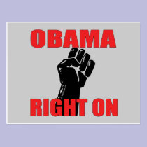 OBAMA RIGHT ON postcards