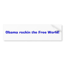 Obama rockin the Free World! bumper stickers by monyag Obama rockin the Free World! bumper stickers