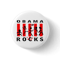 Obama Rocks buttons by BarackObamaShop Obama Rocks buttons