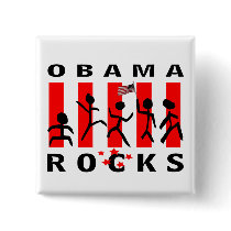 Obama Rocks buttons by BarackObamaShop Obama Rocks buttons