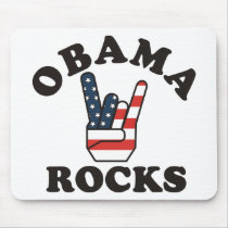 OBAMA ROCKS mousepads by happyfacedesigns OBAMA ROCKS mousepads