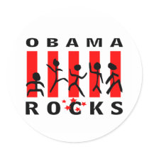 Obama Rocks stickers by fashionfiles Obama Rocks stickers