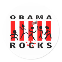 Obama Rocks Sticker