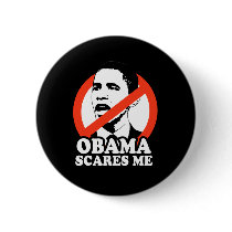 OBAMA SCARES ME / ANTI-OBAMA T-SHIRT buttons by Politicaltshirts OBAMA SCARES ME / ANTI-OBAMA T-SHIRT buttons