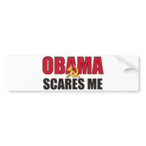 Obama Scares Me bumper stickers by nobama08 Obama Scares Me bumper stickers