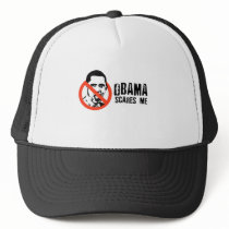 OBAMA SCARES ME hats