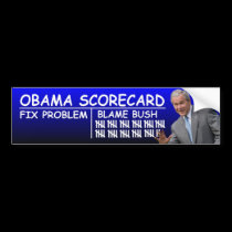 Obama Scorecard: Blame Bush bumper stickers