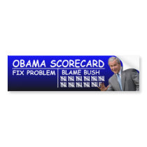 Obama Scorecard: Blame Bush Bumper Sticker