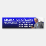 Obama Scorecard: Blame Bush Bumper Sticker