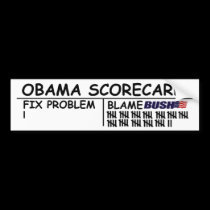 Obama Scorecard - Updated bumper stickers