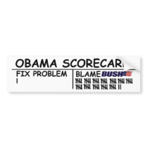 Obama Scorecard - Updated Bumper Sticker