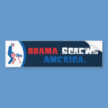 Obama Screws America Bumper Sticker bumper stickers