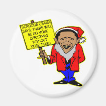 Obama Scrooge No Christmas More Taxes Fridge Magnets