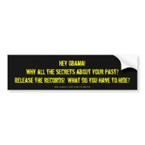 Obama Secrets bumper stickers by right4liberty Obama Secrets bumper stickers