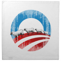 Obama Sheep Faded.png Printed Napkin