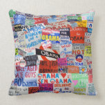 Obama Sign Collage Pillow