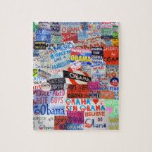 Obama Sign Collage Puzzle
