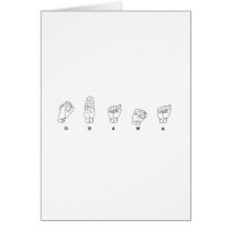Obama (Sign  Language) Greeting Card