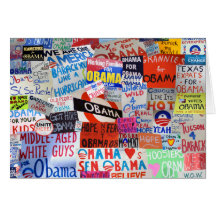 Obama Signs of Hope Blank Notecard
