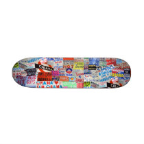Obama SIgns of Hope Skateboard by democrattotheend Obama SIgns of Hope Skateboard