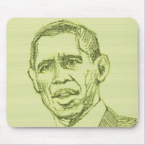 Obama Sketch Mousepad mousepads