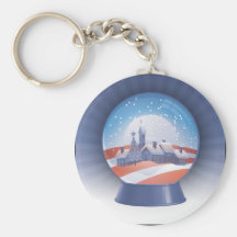 obama snow globe key chain