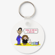 Obama sotomayor white males mini-me keychains