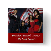 Obama Souvenir Square Button